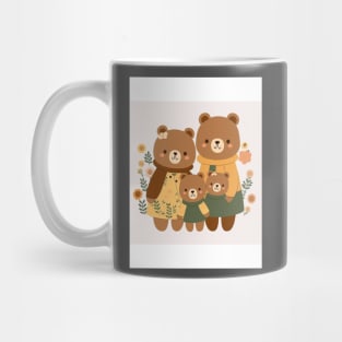 Cute Cartoon Bear Family Mug